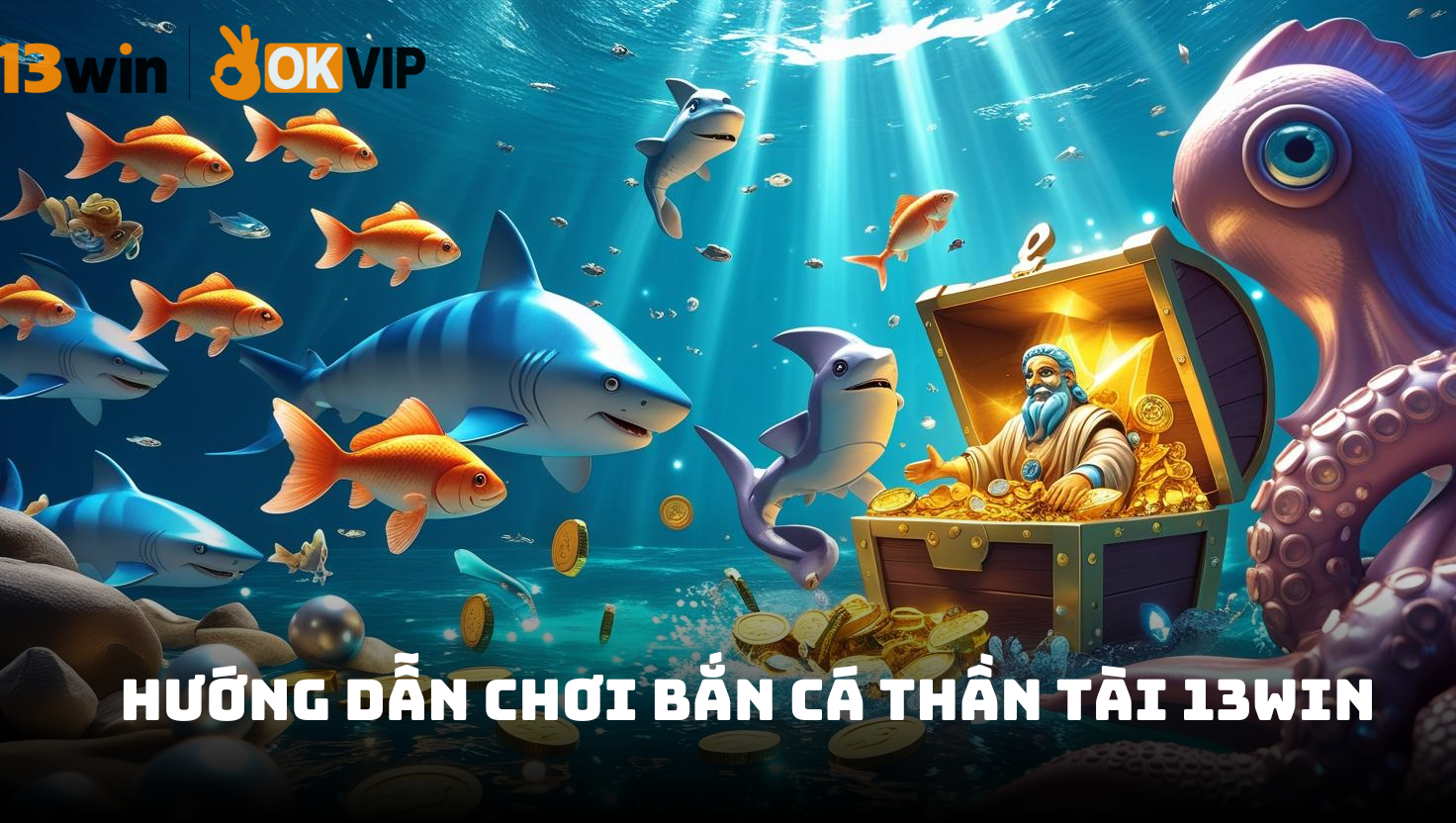 Bắn cá Thần Tài 13Win - Hành trình săn kho báu đại dương 3 Hướng dẫn cách chơi bắn cá Thần Tài 13Win